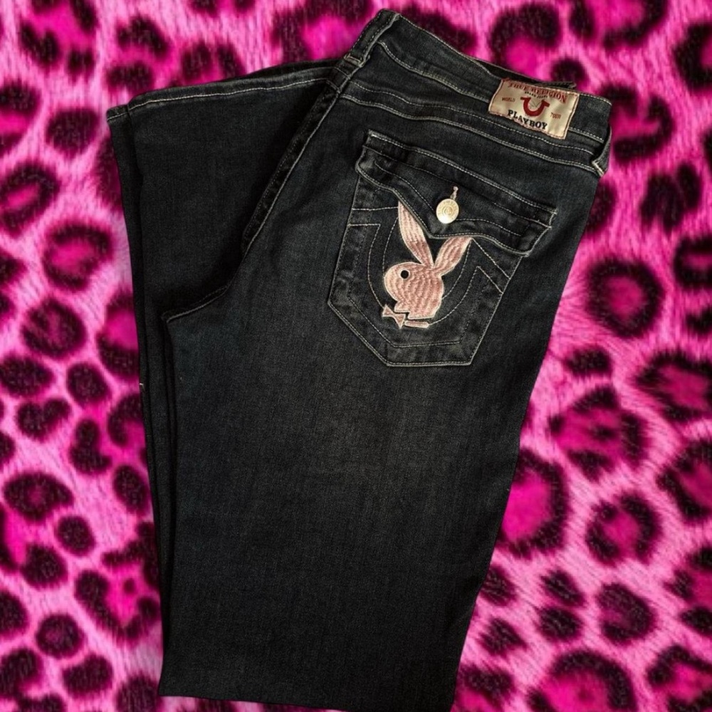 Y2K Playboy x true religion jeans (NWOT)
